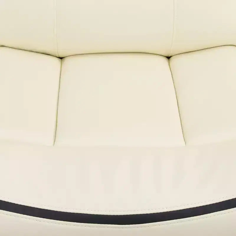 Canapé inclinable électrique, fauteuil inclinable en cuir 3 places électrique avec chargement USB, table réversible et éclairage LED pour salon, blanc cassé