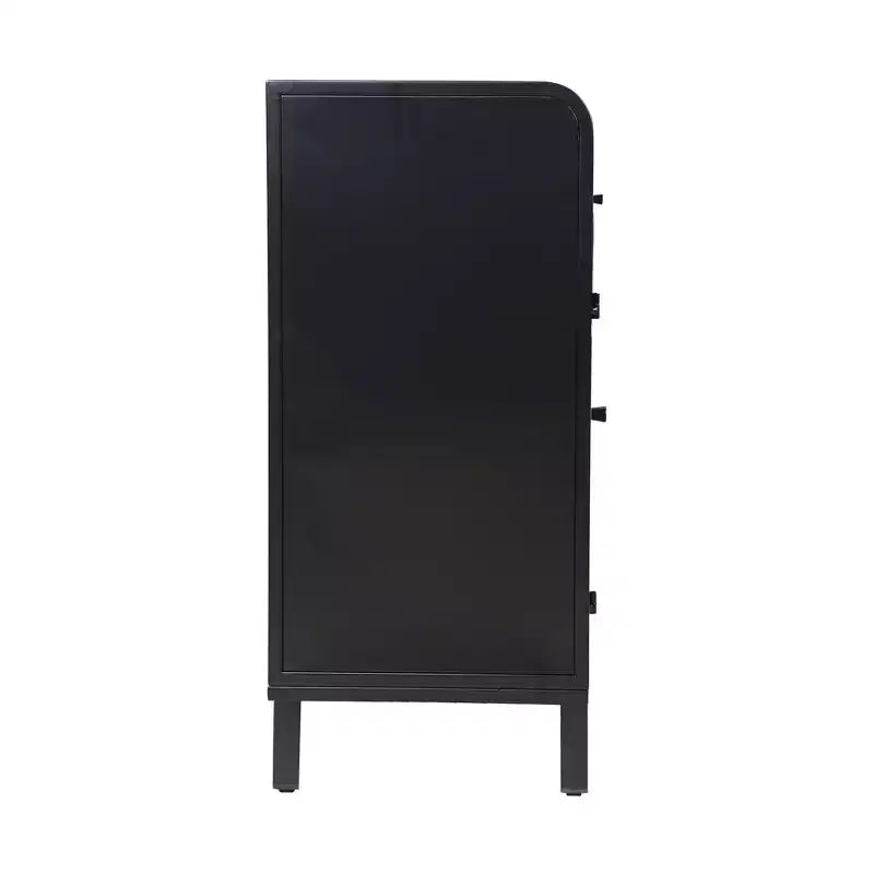 Bahut moderne de 31,49 pouces avec 2 portes en verre trempé et 1 abattant