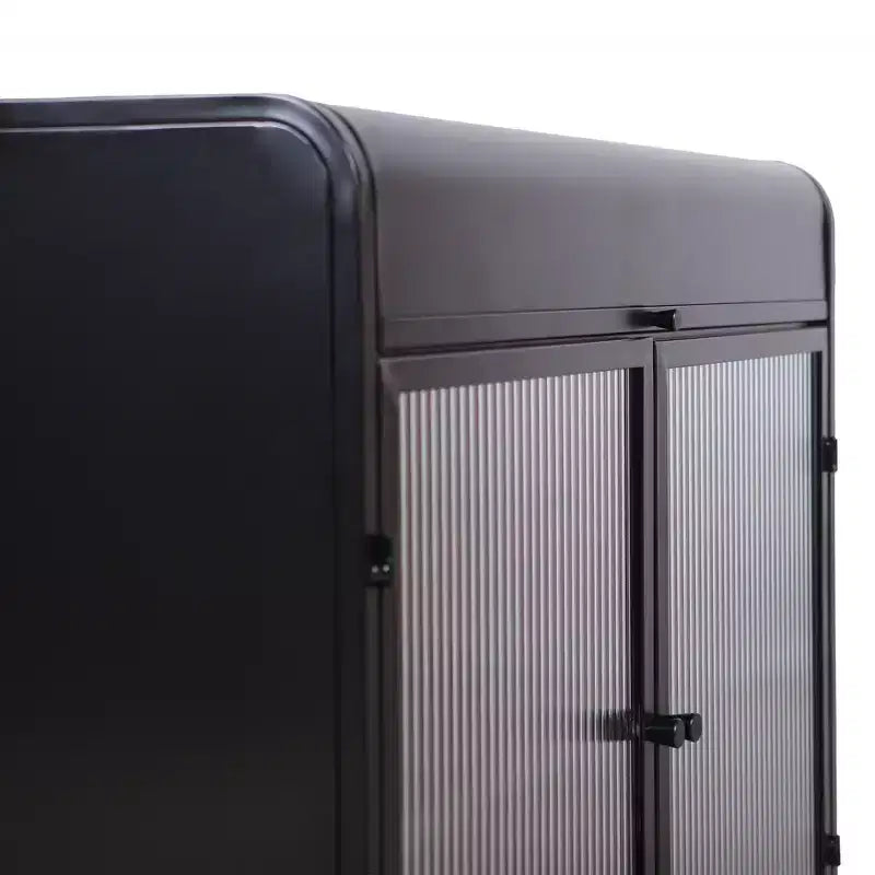 Bahut moderne de 31,49 pouces avec 2 portes en verre trempé et 1 abattant
