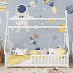 Cadre de lit en forme de maison double/complet avec clôture et lumières décoratives, lit étudiant moderne pour chambre à coucher, chambre d'enfants, salles de jeux