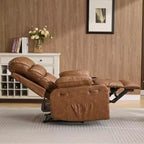 Fauteuil inclinable manuel extra large en cuir PU pour adultes avec massage et chauffage