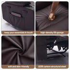 Fauteuil inclinable manuel extra large en cuir PU pour adultes avec massage et chauffage