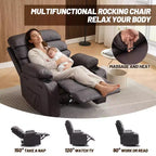 Fauteuil inclinable manuel extra large en cuir PU pour adultes avec massage et chauffage