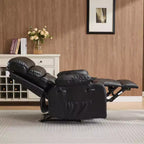 Fauteuil inclinable manuel extra large en cuir PU pour adultes avec massage et chauffage