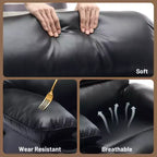 Fauteuil inclinable manuel extra large en cuir PU pour adultes avec massage et chauffage