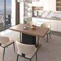 Okak 78.7IN Rectangle Extendable Dining Table for 6-10 People, Folding Table with Aged Effect Top, Kitchen Table for Dining Room, Black+Brown