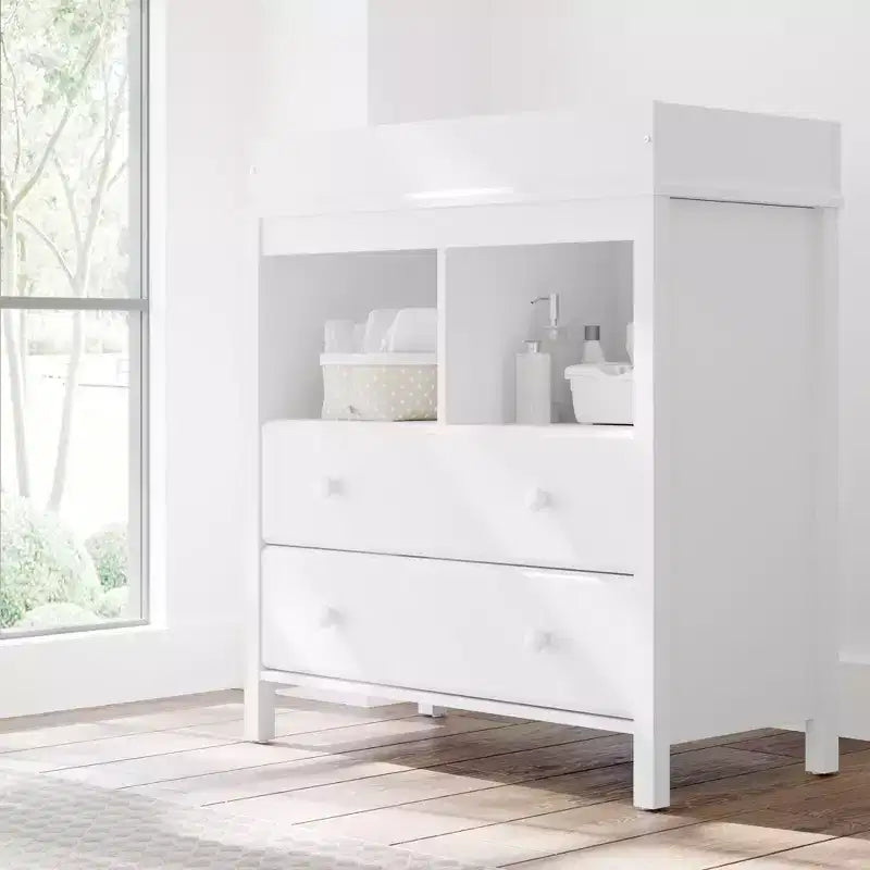 Commode 2 tiroirs avec plan à langer