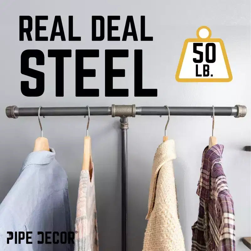 Portant à vêtements de style T sur pied