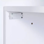 Lit mural escamotable Twin Size avec étagères de rangement et armoire, lit escamotable pliant avec table pour chambre à coucher ou chambre d'amis, blanc