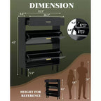 Meuble à chaussures pour entrée, Meuble de rangement pour chaussures autoportant avec 2 tiroirs basculants, Organisateur de rangement pour chaussures caché