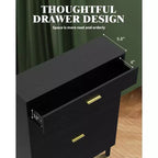 Meuble à chaussures pour entrée, Meuble de rangement pour chaussures autoportant avec 2 tiroirs basculants, Organisateur de rangement pour chaussures caché