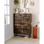 Meuble à chaussures pour entrée, Meuble de rangement pour chaussures autoportant avec 2 tiroirs basculants, Organisateur de rangement pour chaussures caché