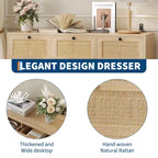 Commode en rotin pour chambre à coucher, commodes et chiffonniers de style ferme moderne, meuble de rangement en bois pour placard, salon, entrée, couloir