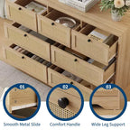 Commode en rotin pour chambre à coucher, commodes et chiffonniers de style ferme moderne, meuble de rangement en bois pour placard, salon, entrée, couloir
