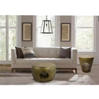 Royal Hampton Nala 23 Inch Coffee Table, Low Round Drum Shape with Unique Hollow Center