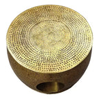Table basse de 23 pouces, forme de tambour rond et bas avec centre creux unique